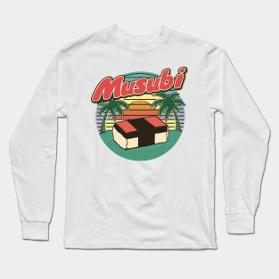 Japanase Hawaiian Spam Musubi Retro 90s Kawaii Hawaii Long Sleeve T-Shirt